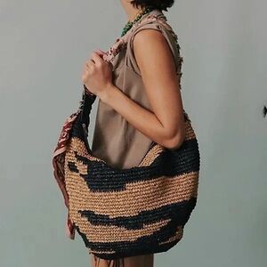 NWT Free People Santorini Straw Tote Bag